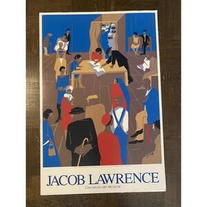 Jacob Lawrence, 1920's, The Migrants Cast Their Ballots, Original Poster 32”